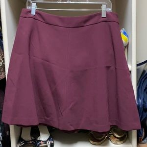 LOFT wine colored A-line skirt